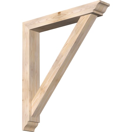 Ekena Millwork Traditional Traditional Smooth Bracket w/ Offset Brace, Douglas Fir, 5 1/2"W x 36"D x 40"H BKT0604X36X40TRA01SDF